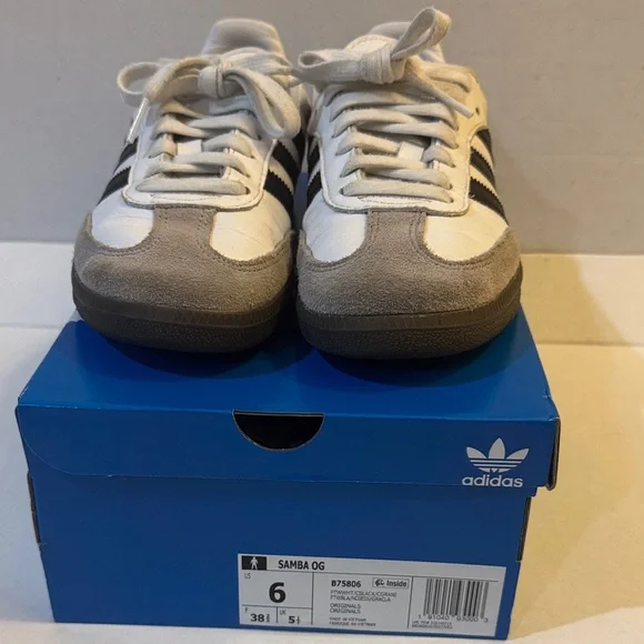Adidas Samba OG Sneaker Cloud White / Core Black / Gum Size 7.5 - Picture 11 of 14